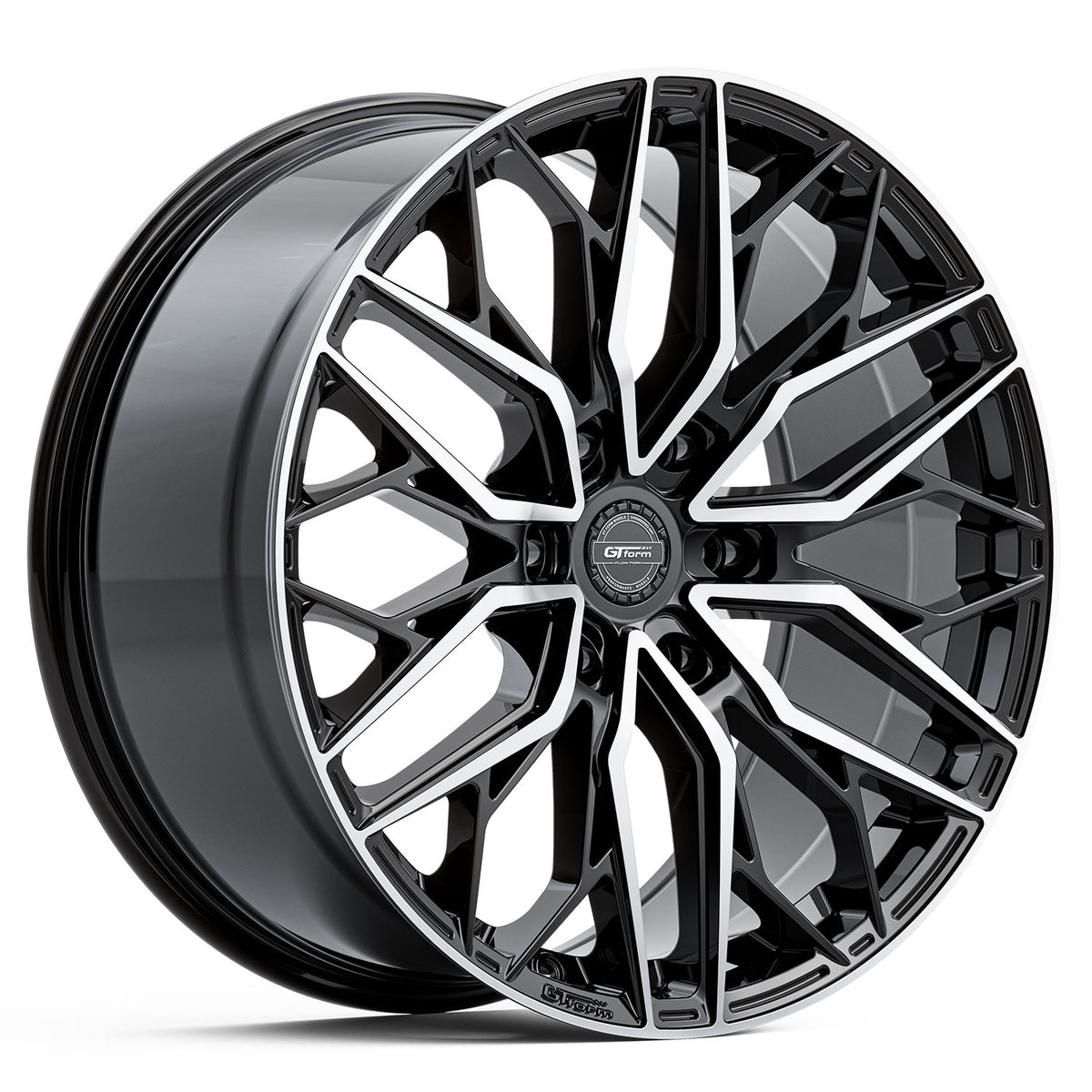 GT Form GFS9 Gloss Black Machined Face Wheels
