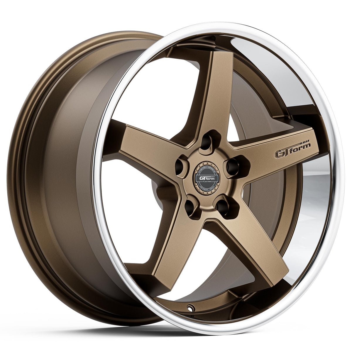 GT Form Legacy Matte Bronze With Chrome Lip Wheels
