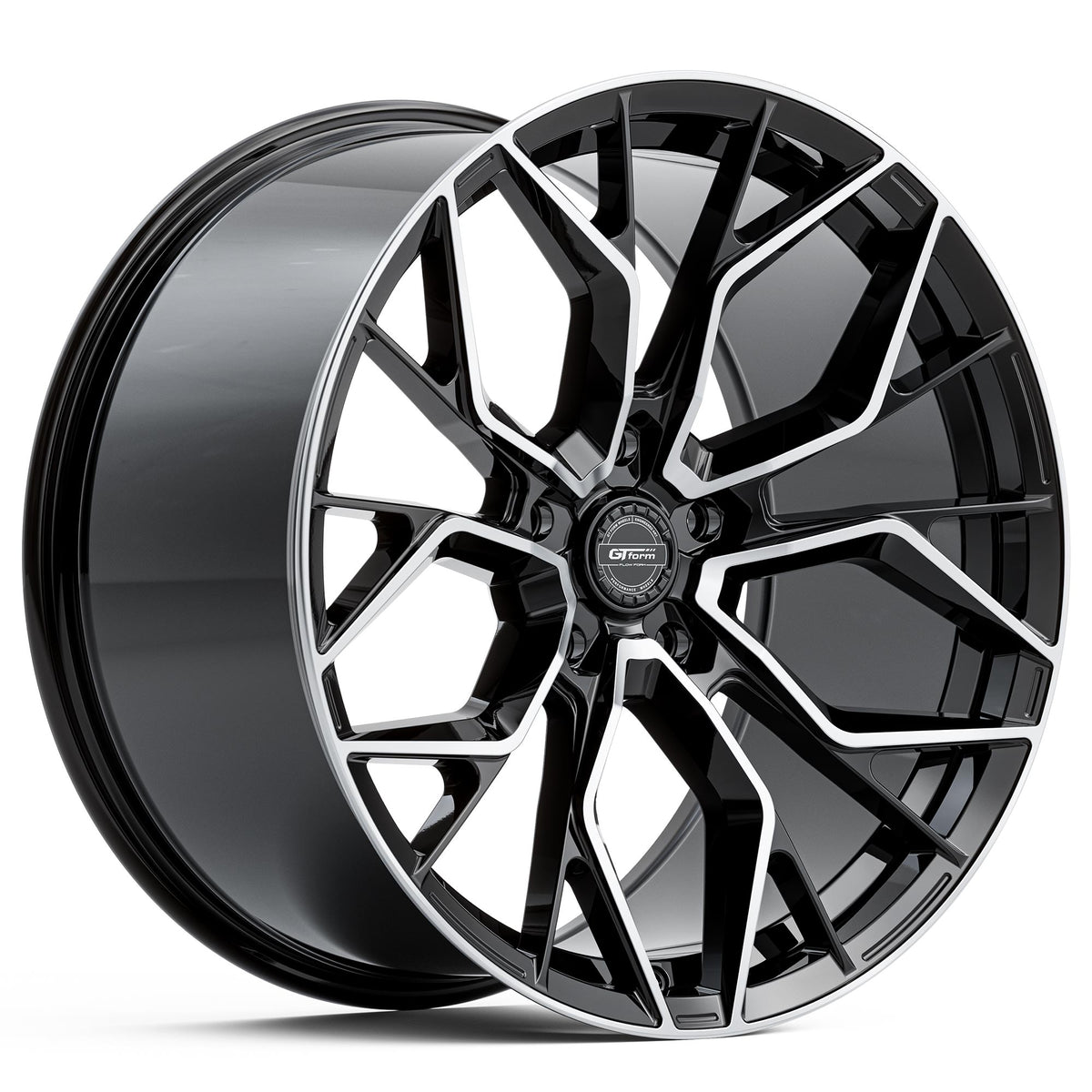 GT Form Marquee Gloss Black Machined Face Wheels