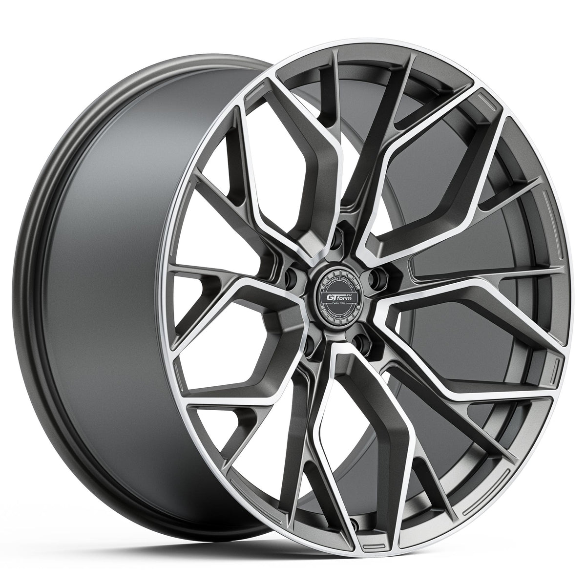 GT Form Marquee Satin Gunmetal Machined Face Wheels