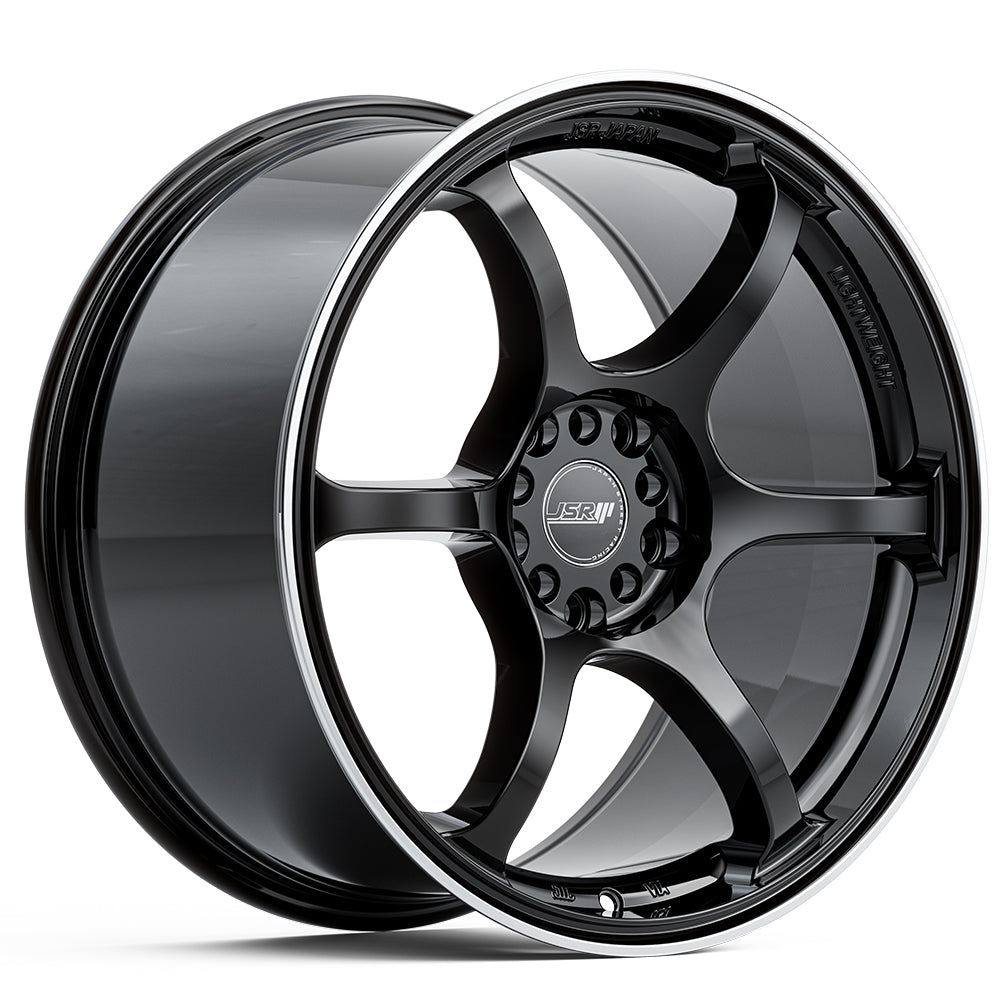 JSR ST06 Gloss Black Machined Lip Wheels
