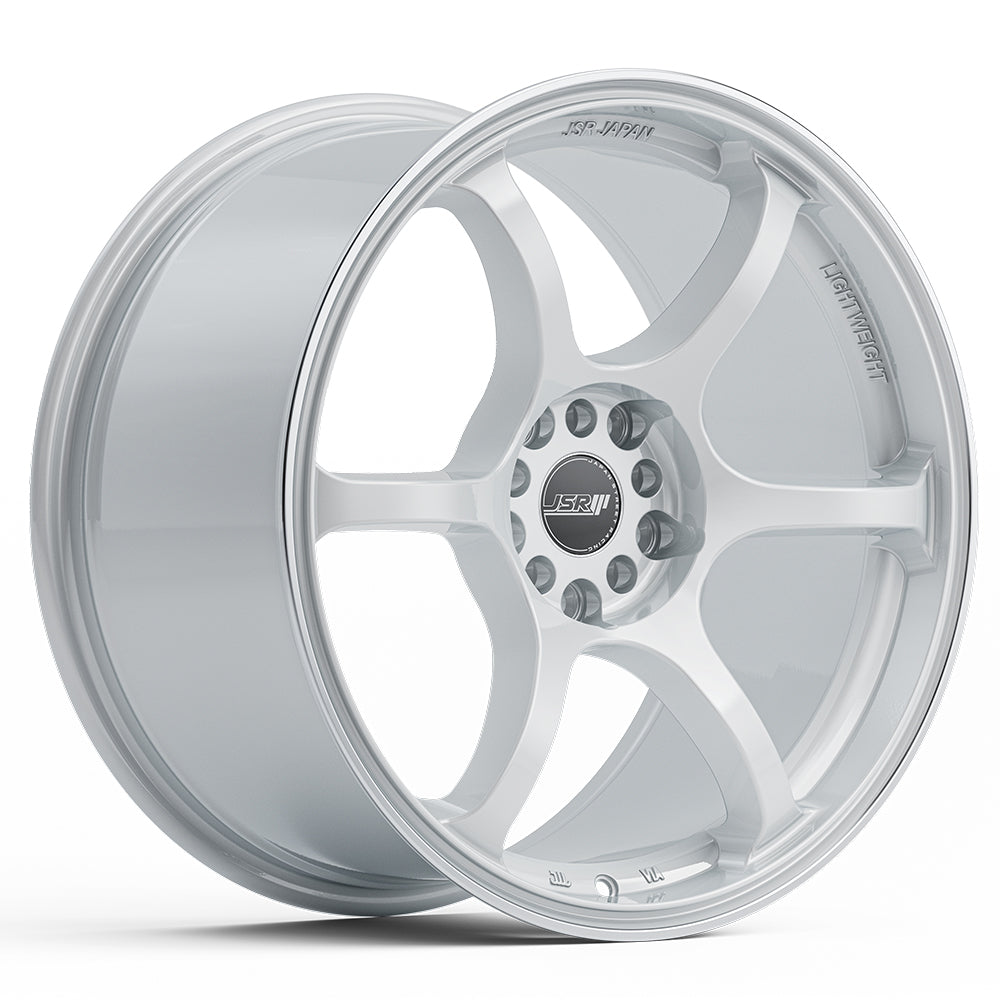 JSR ST06 Gloss White Machined Lip Wheels