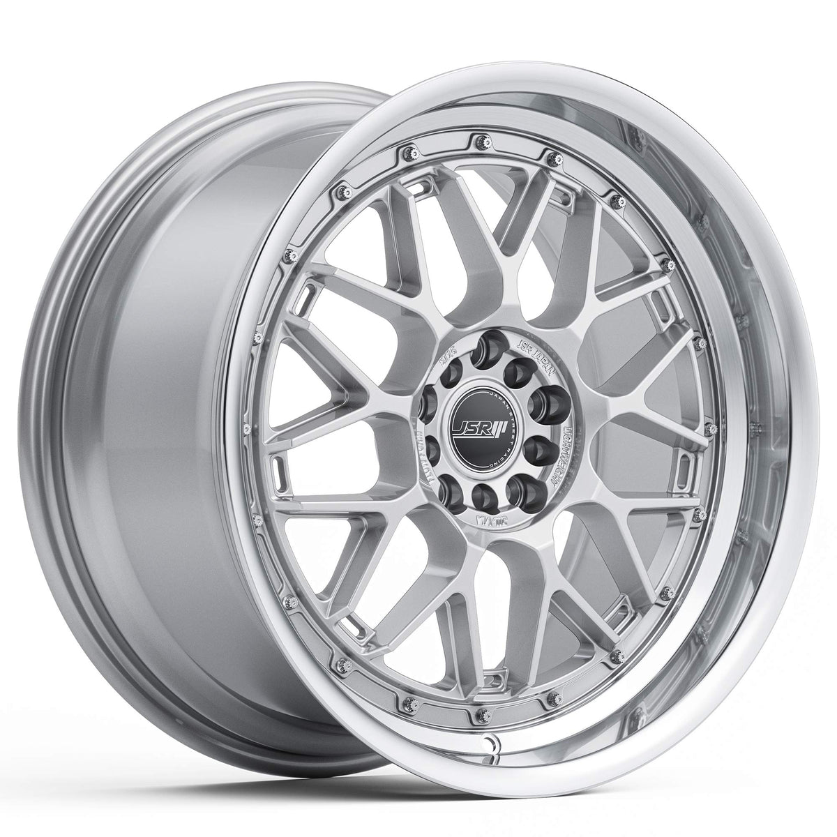 JSR ST15 Gloss Silver Machined Lip Wheels