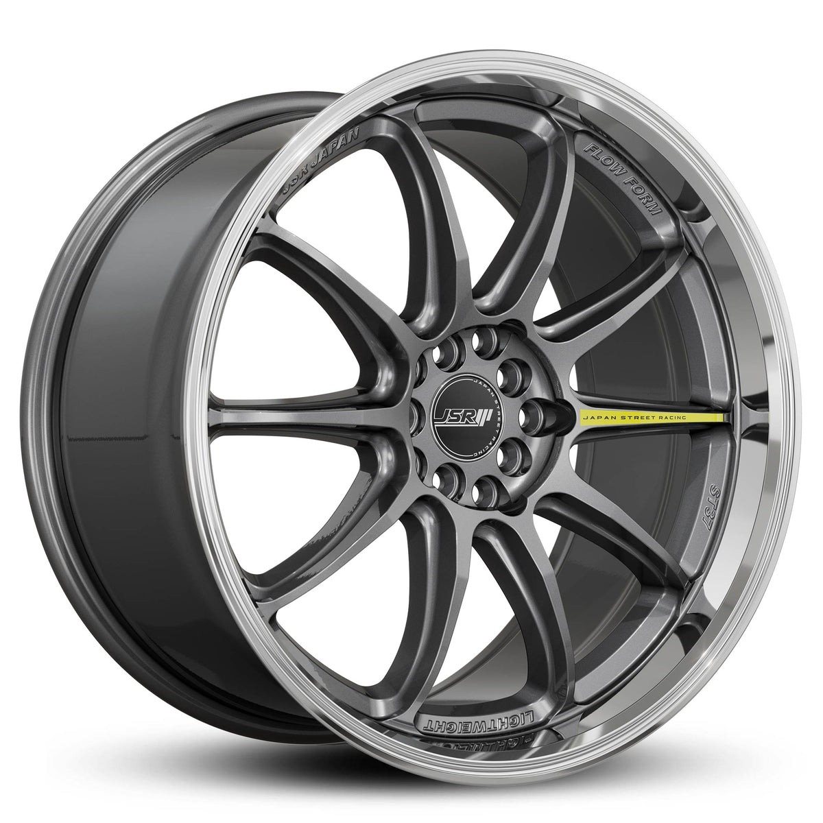 JSR ST37 Gunmetal Grey Machined Lip Wheels