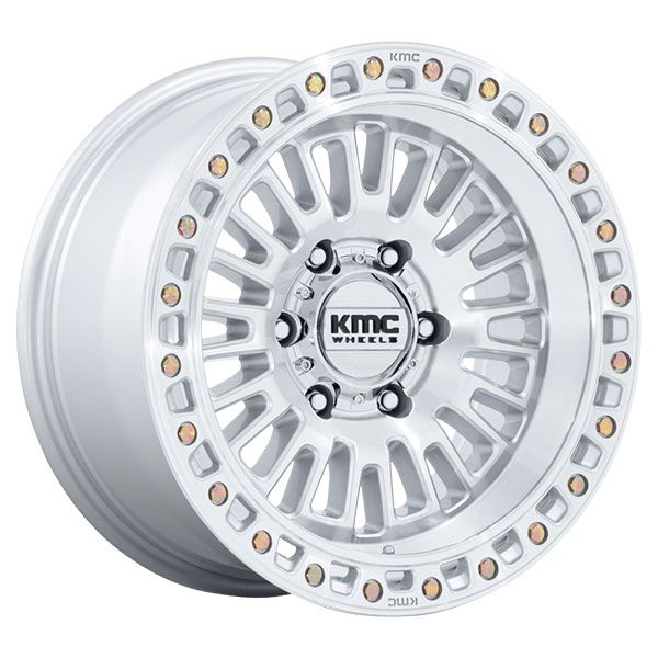 KMC Aztec KM554 Gloss Silver with Machined Face