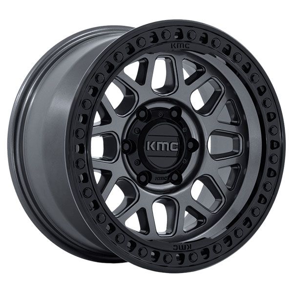 KMC GRS KM549 Gloss Gunmetal with Gloss Black