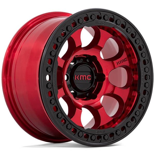 KMC Riot Beadlock KM237 Candy Red with Black Ring