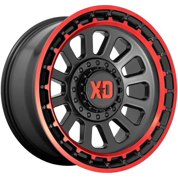 KMC Omega XD856 Satin Black Red Tint