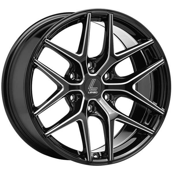 Lenso Dyna Gloss Black Milled wheel