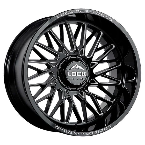 Lock Off-Road Bandit Gloss Black Milled wheel