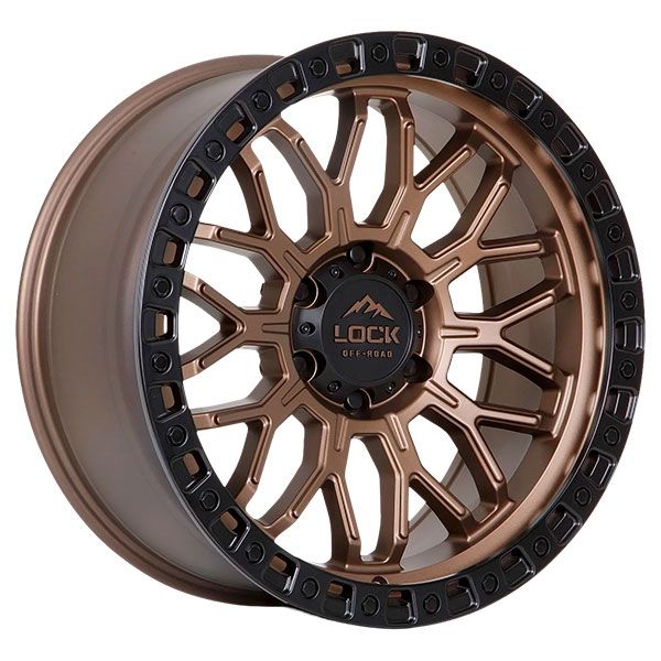 Lock Off-Road Combat Matte Bronze Black Lip wheel