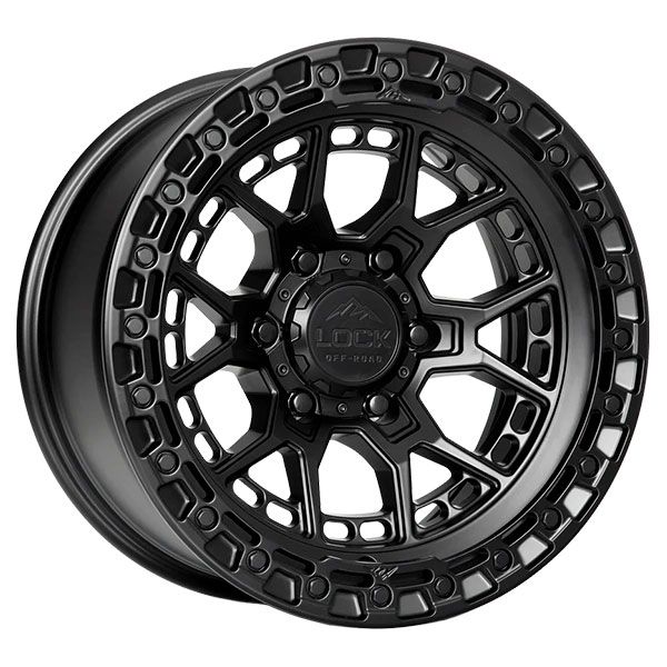 Lock Off-Road Commando Matte Black Gloss Lip wheel