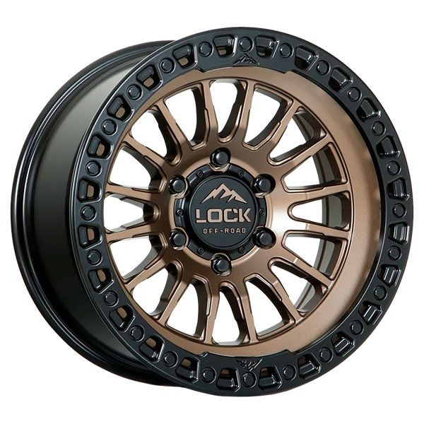 Lock Off-Road Grit Matte Bronze Black Lip wheel