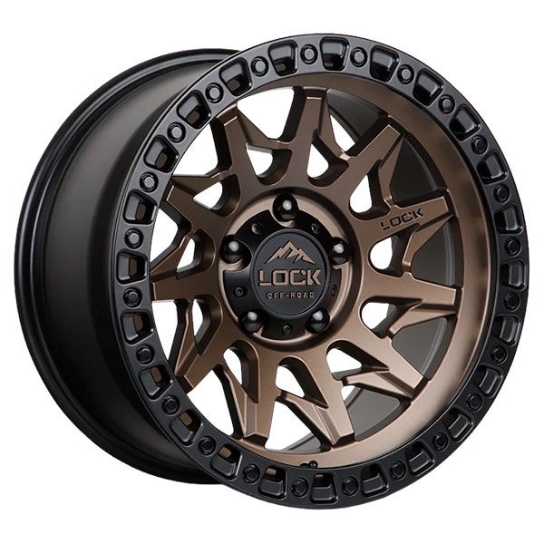 Lock Off-Road Lunatic Matte Bronze Black Lip wheel