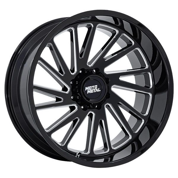 Moto Metal Combat Gloss Black Milled wheel