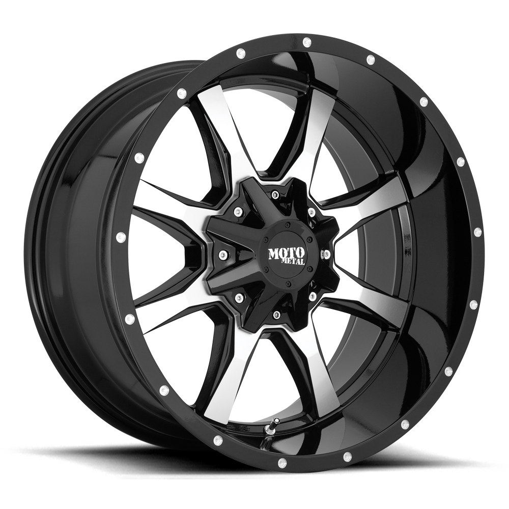 Moto Metal MO970 Gloss Black Machined Face wheel