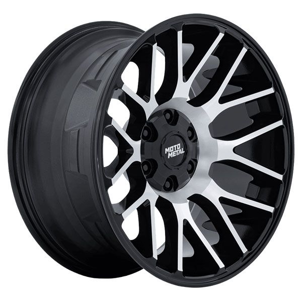 Moto Metal Overlook MO816 Gloss Black with Machined Face wheel