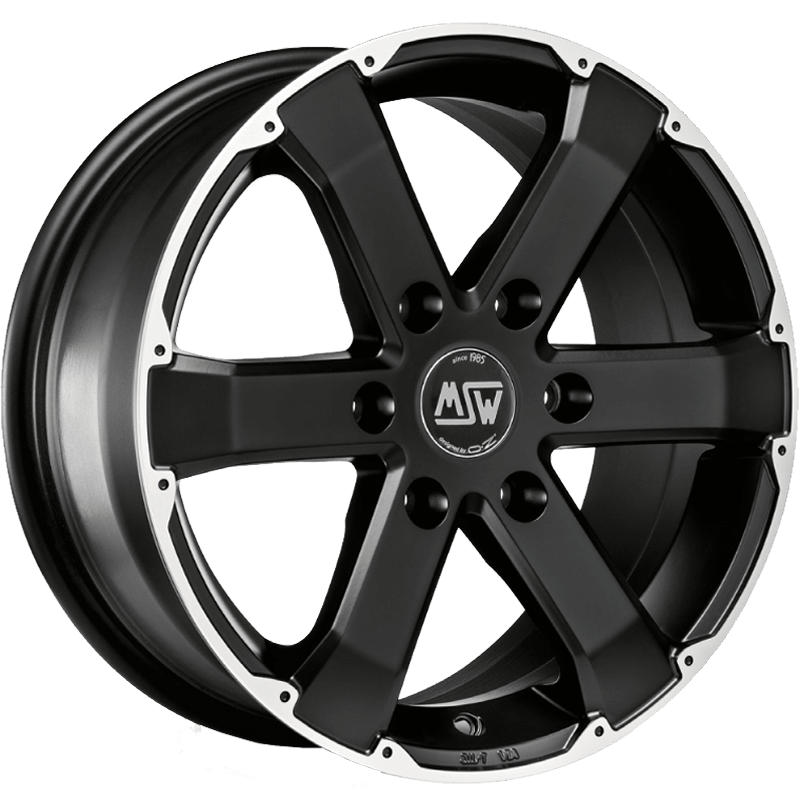MSW 46 Matt Black Full Polished Wheels