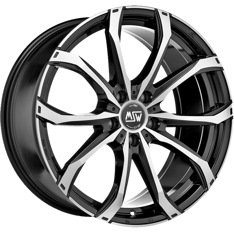 MSW 48 Gloss Black Full Polished Wheels