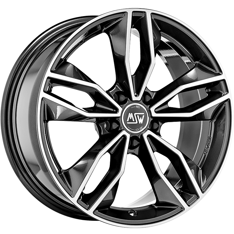 MSW 71 Gloss Dark Grey Full Polished Wheels