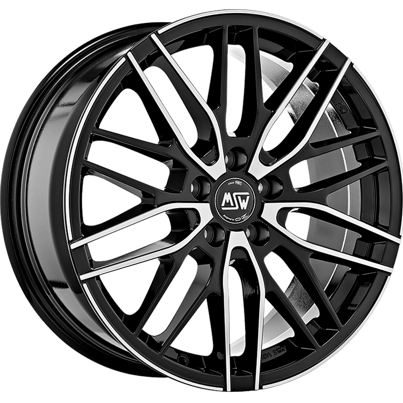 MSW 72 Gloss Black Full Polished Wheels