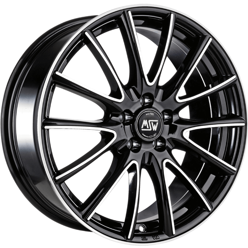 MSW 86 Gloss Black Full Polished Wheels