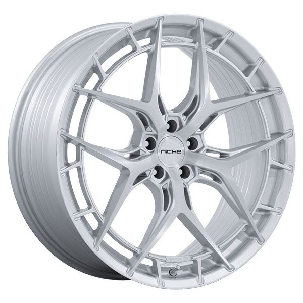 Niche Riviera Gloss Silver with Brushed Face wheel