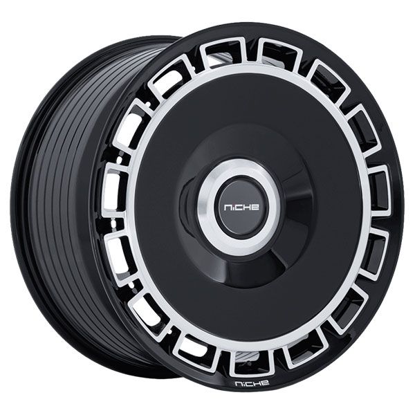 Niche Venice Gloss Black Machined Face wheel
