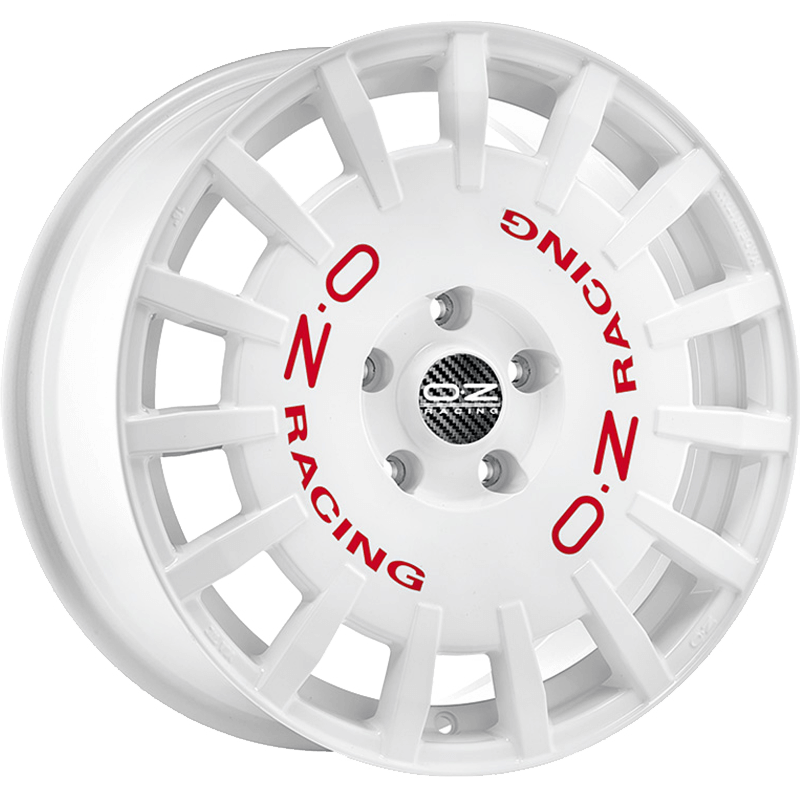 OZ Racing RALLY RACING RACE WHITE RED LETTERING Wheels