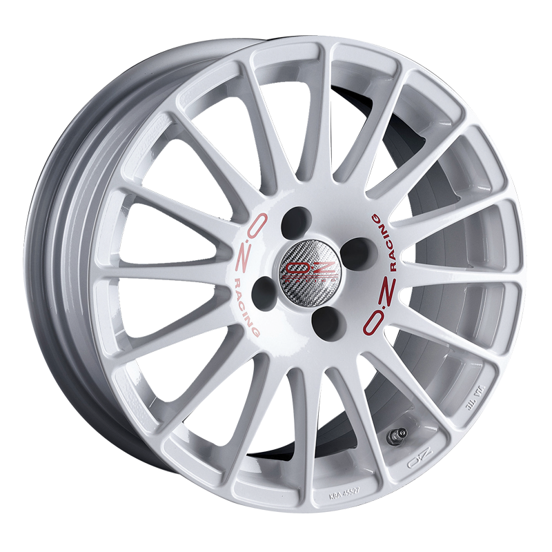OZ Racing SUPERTURISMO WRC RACE WHITE RED LETTERING Wheels
