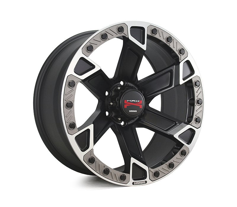Simmons MAX X05 Matte Black Silver Plate Wheels