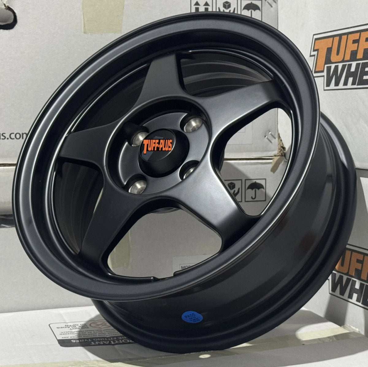 Tuff Plus AV08 Style Matte Black Wheels
