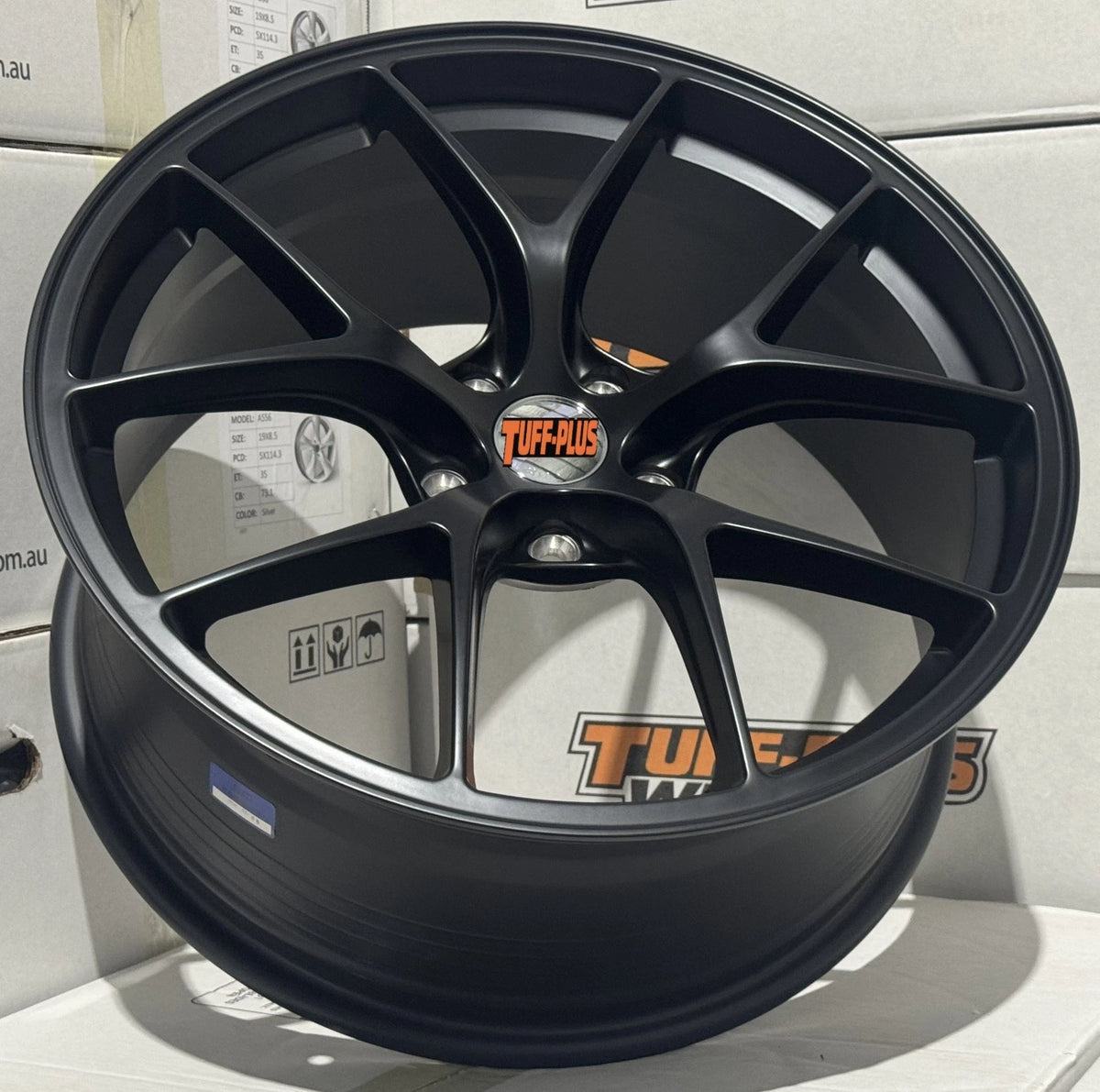 Tuff Plus RI Style Matte Black Wheels