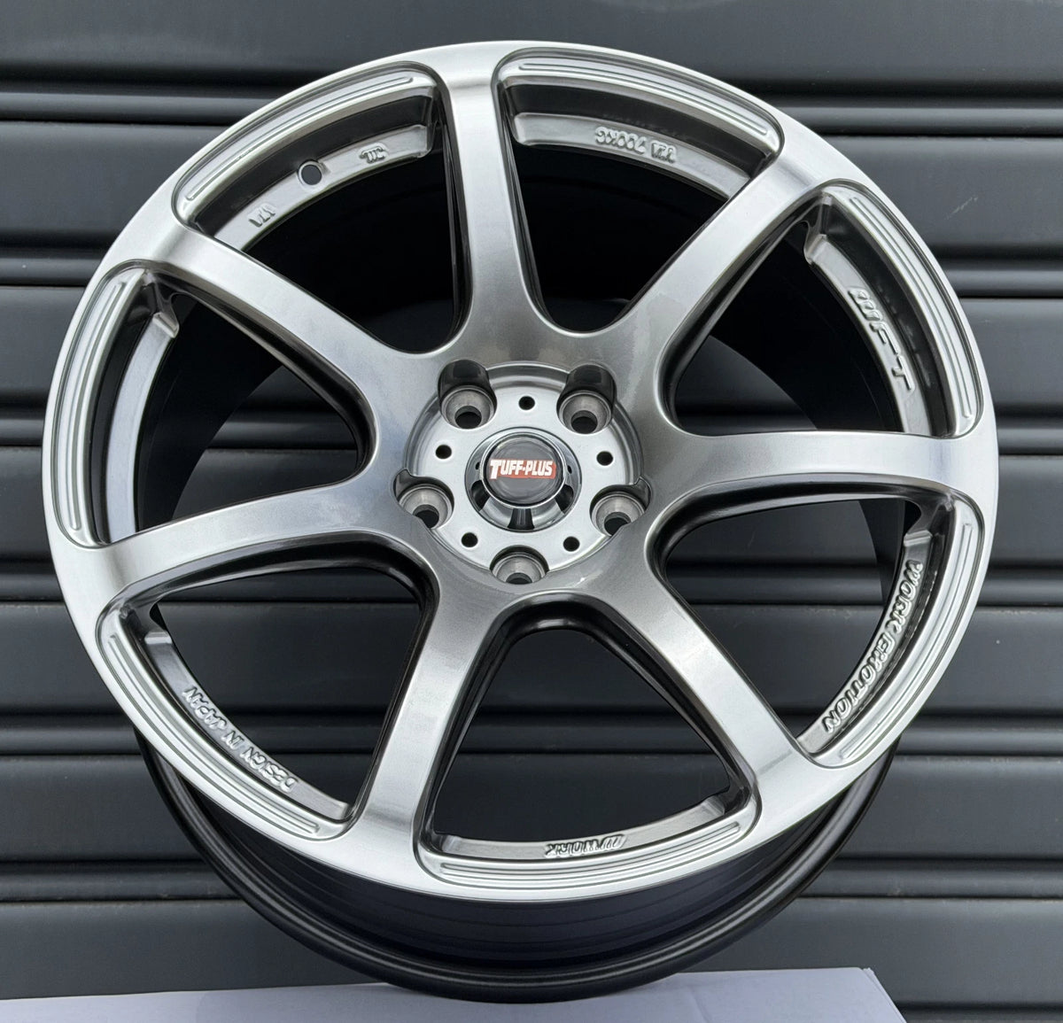 Tuff Plus T7R Style Hyper Black Wheels