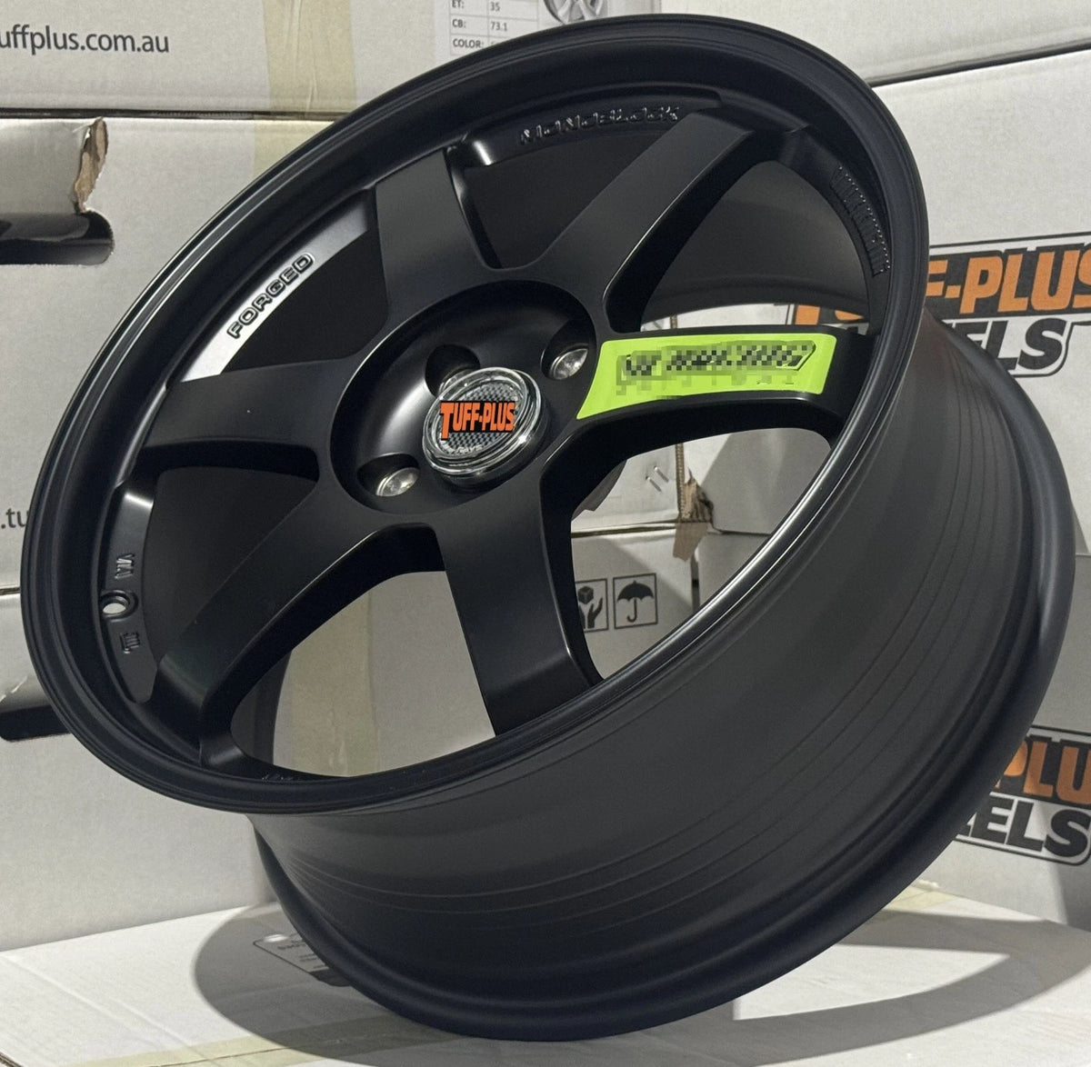 Tuff Plus TE37 Style Matte Black Wheels