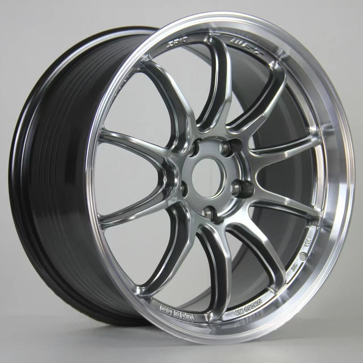 Tuff Plus ZR10 Style Hyper Black Machined Lip Wheels