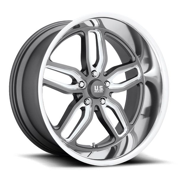 US Mags C-Ten U129 Matte Gunmetal Milled wheel